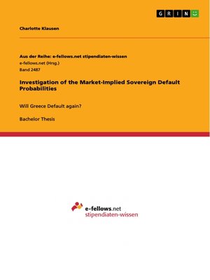 cover image of Investigation of the Market-Implied Sovereign Default Probabilities
